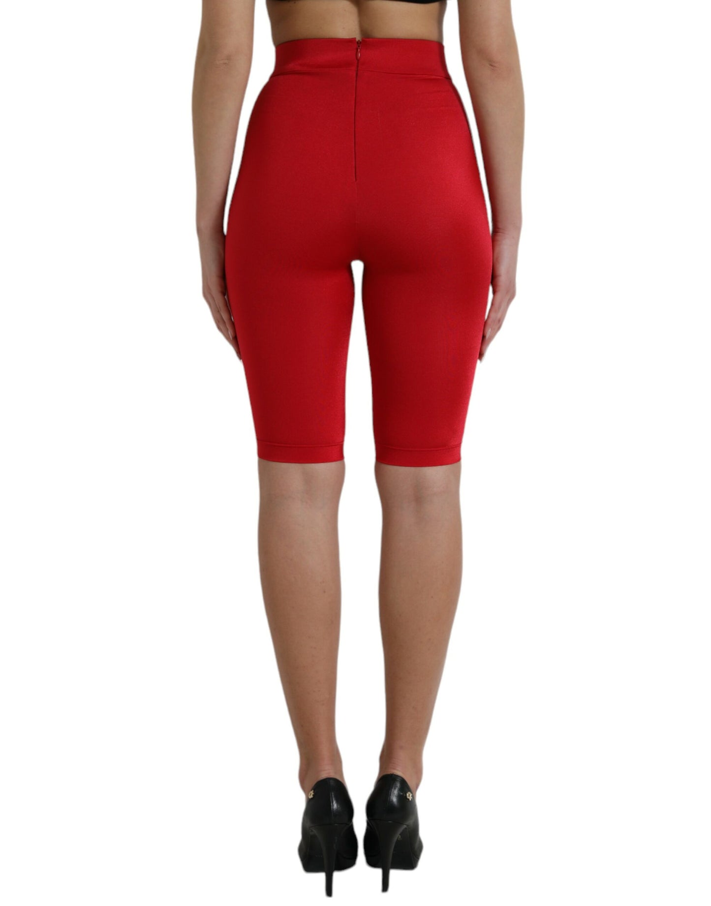 Dolce & Gabbana Chic Red High Waist Leggings Pants IT40 / S