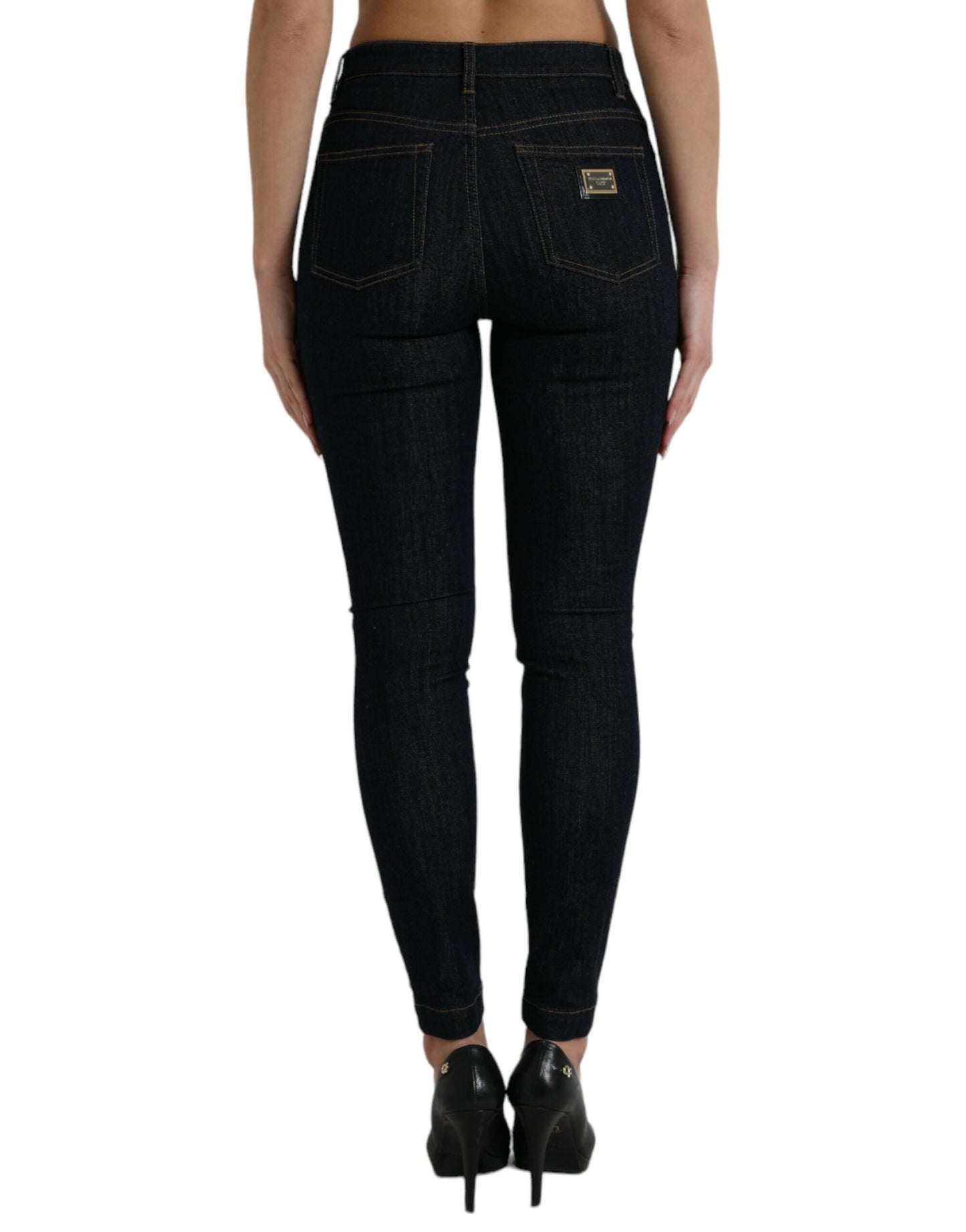 Dolce & Gabbana Sleek Mid-Waist Stretch Denim Jeans IT40 | S