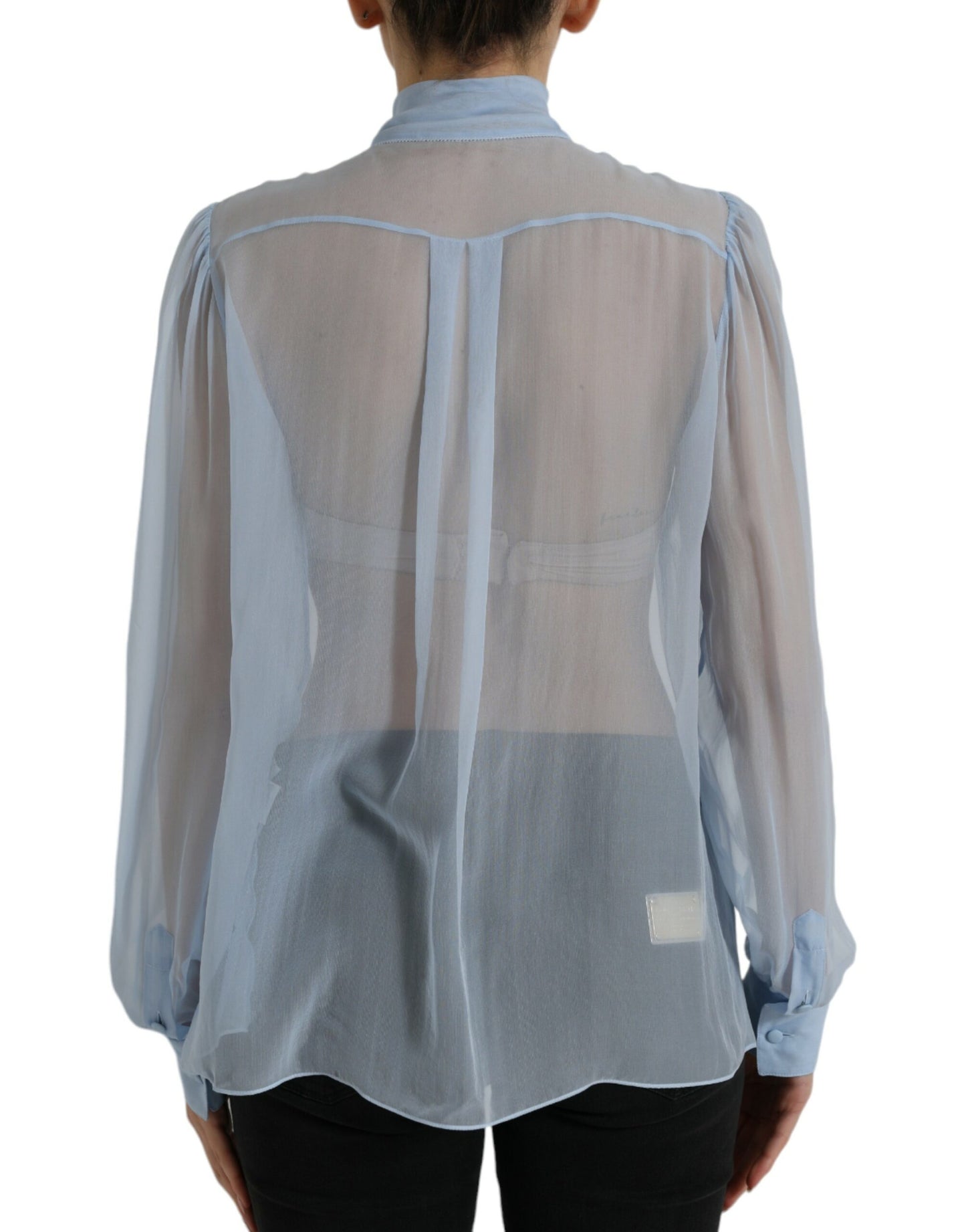 Dolce & Gabbana Elegant Silk Long Sleeve Blouse IT46 / XL