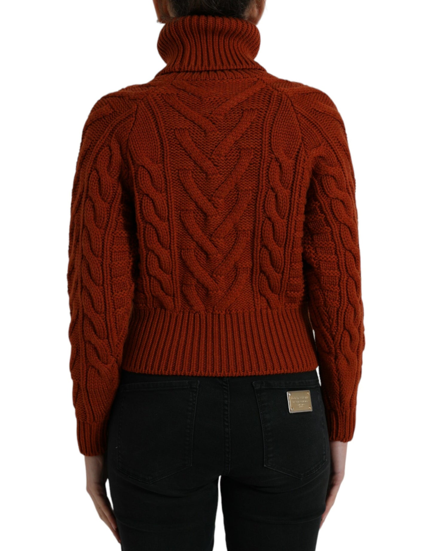 Dolce & Gabbana Elegant Brown Turtleneck Wool Sweater IT38 / XS