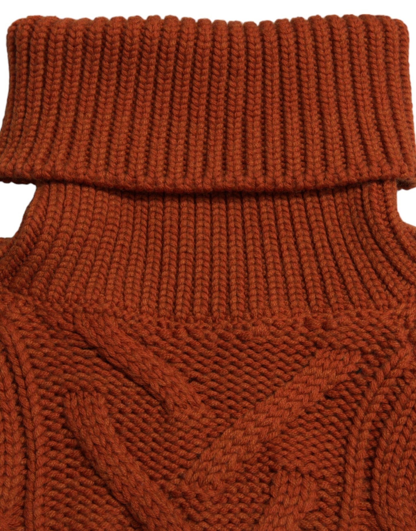 Dolce & Gabbana Elegant Brown Turtleneck Wool Sweater IT38 / XS