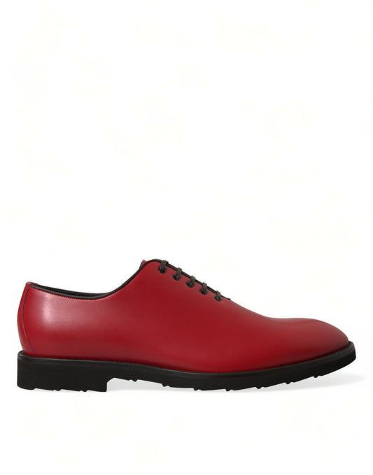 Dolce & Gabbana Elegant Red Leather Oxford Dress Shoes EU44.5 / US11.5