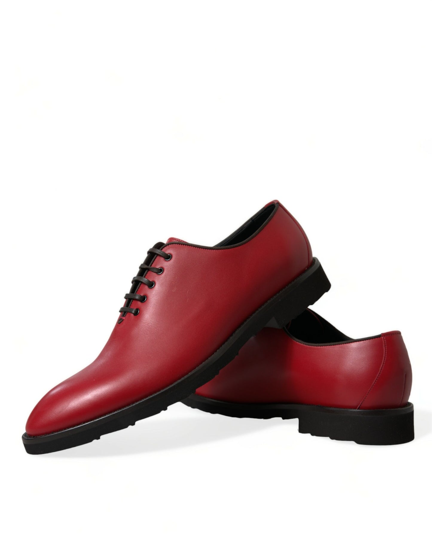 Dolce & Gabbana Elegant Red Leather Oxford Dress Shoes EU44.5 / US11.5