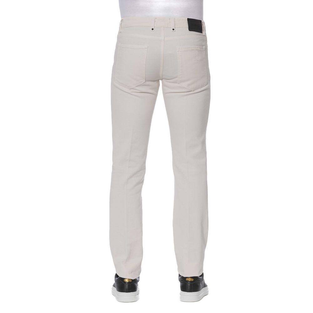 Trussardi White Cotton Men Jeans