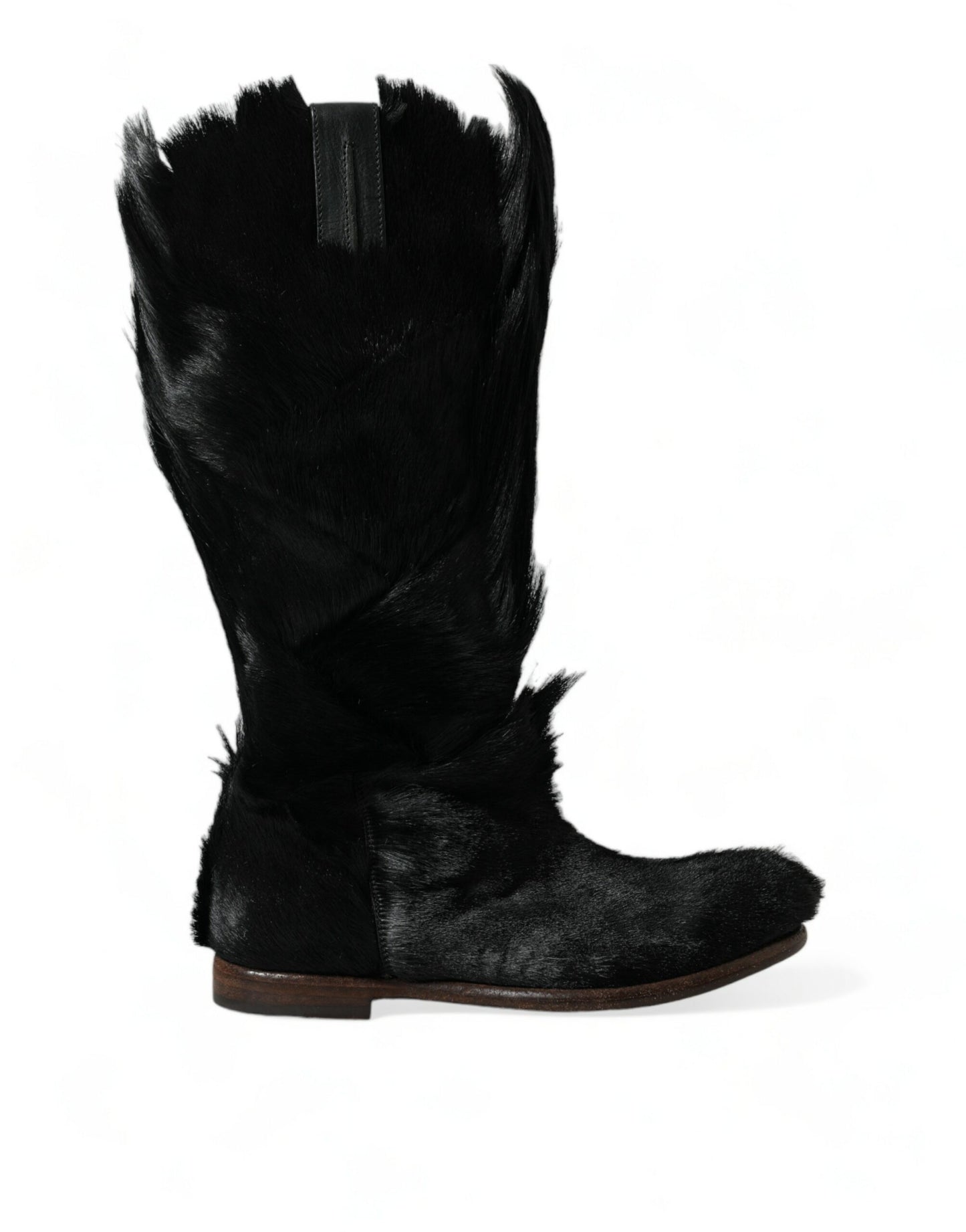 Dolce & Gabbana Opulent Gazelle Fur Mid Calf Boots EU44 / US11