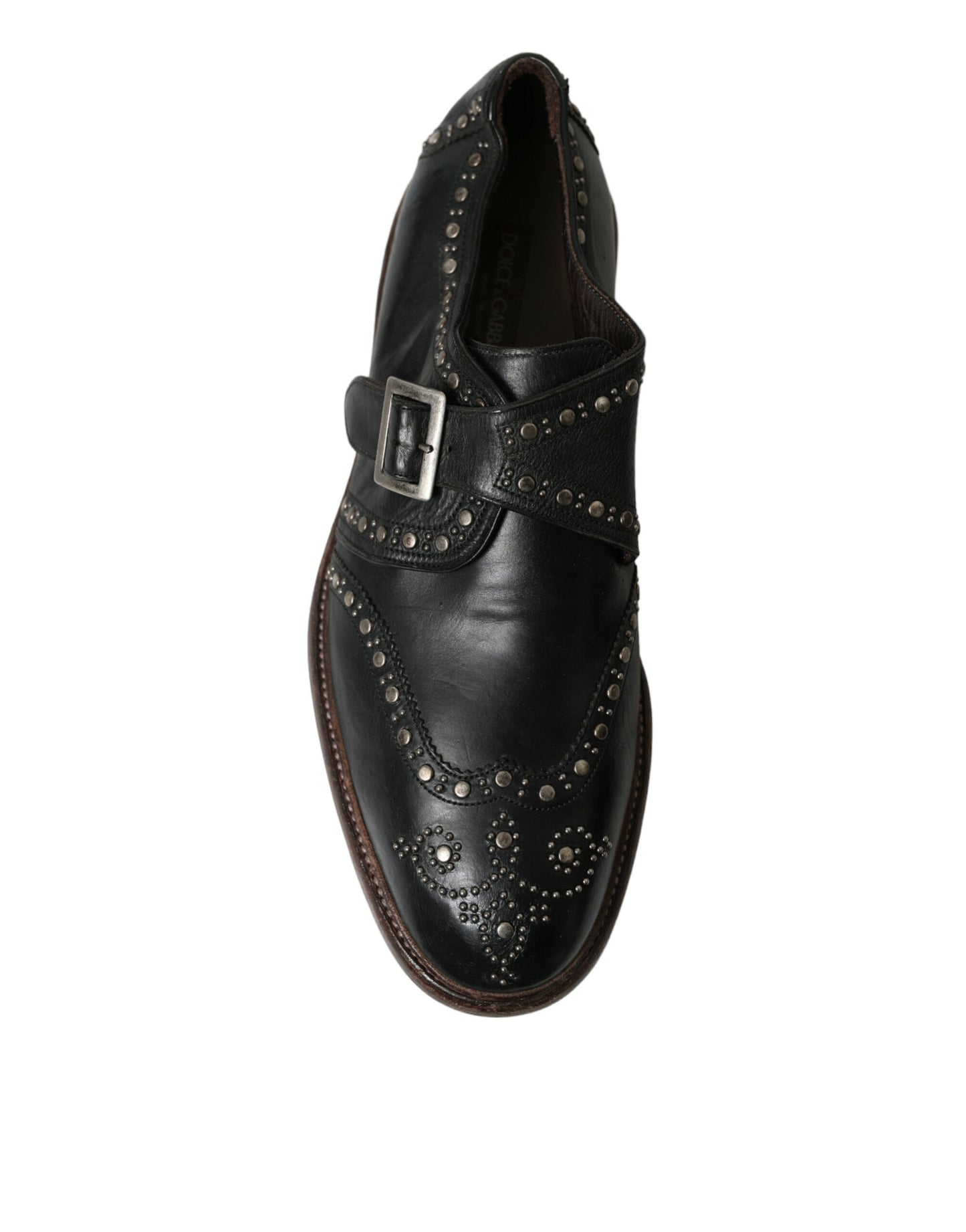 Dolce & Gabbana Elegant Calfskin Leather Monk Straps EU44 / US11