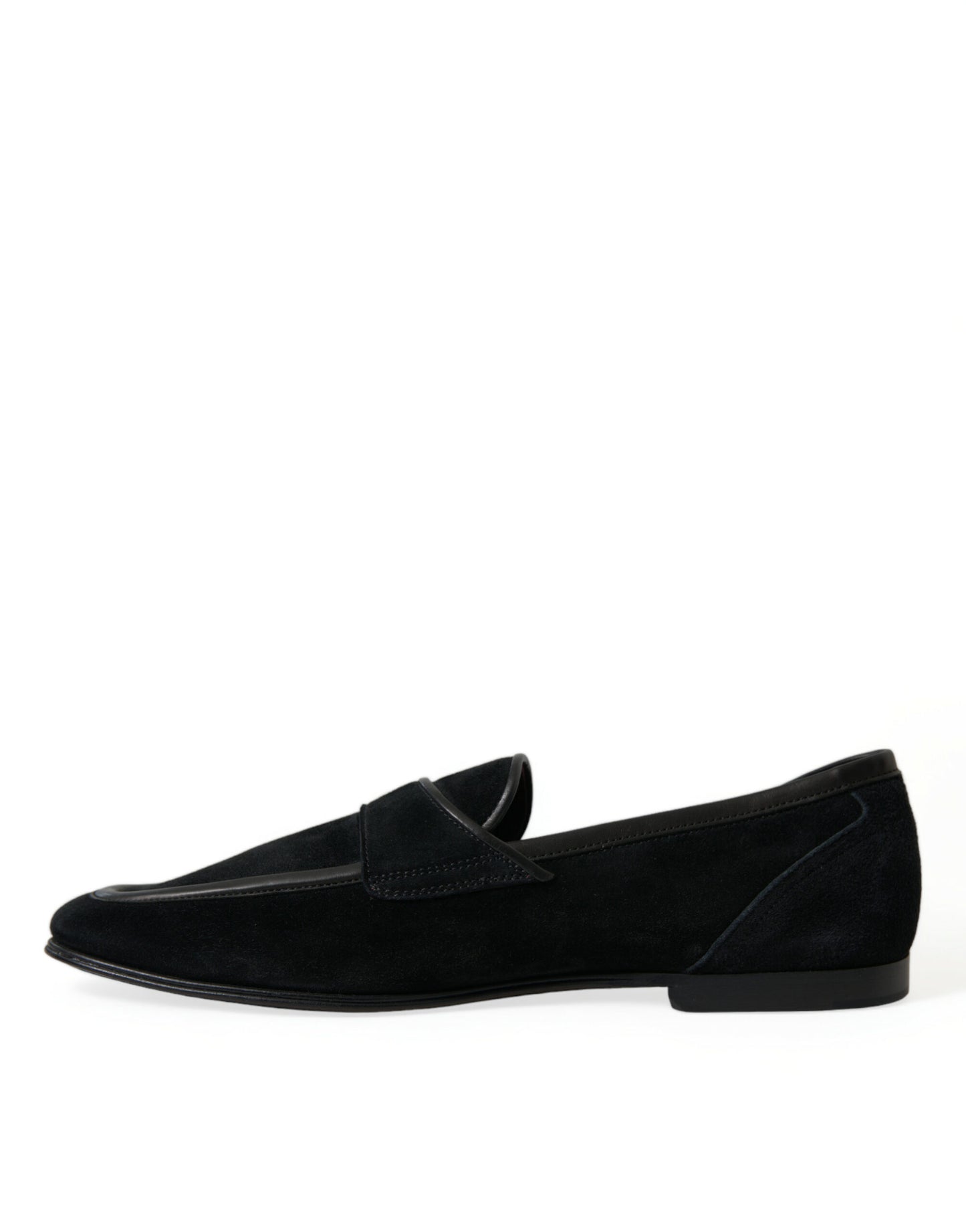 Dolce & Gabbana Elegant Velvet Black Loafers for Men EU40 / US7