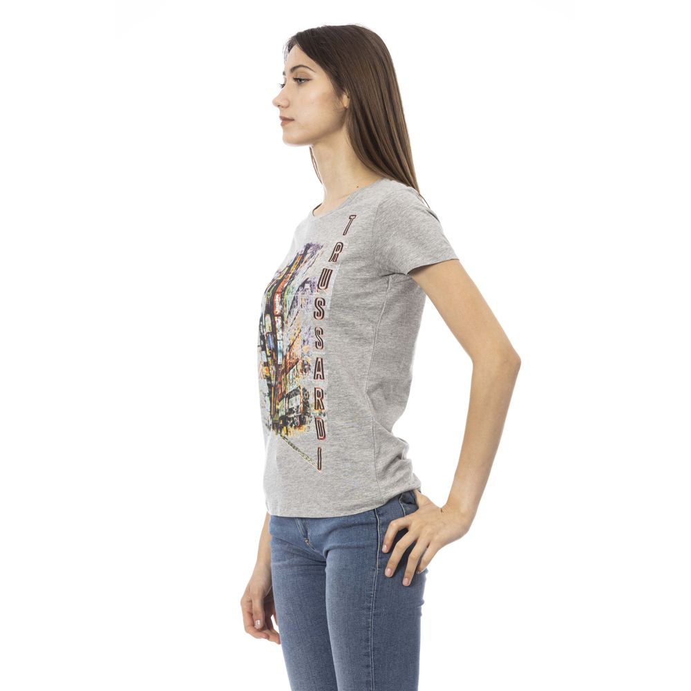 Trussardi Action Gray Cotton Women Top