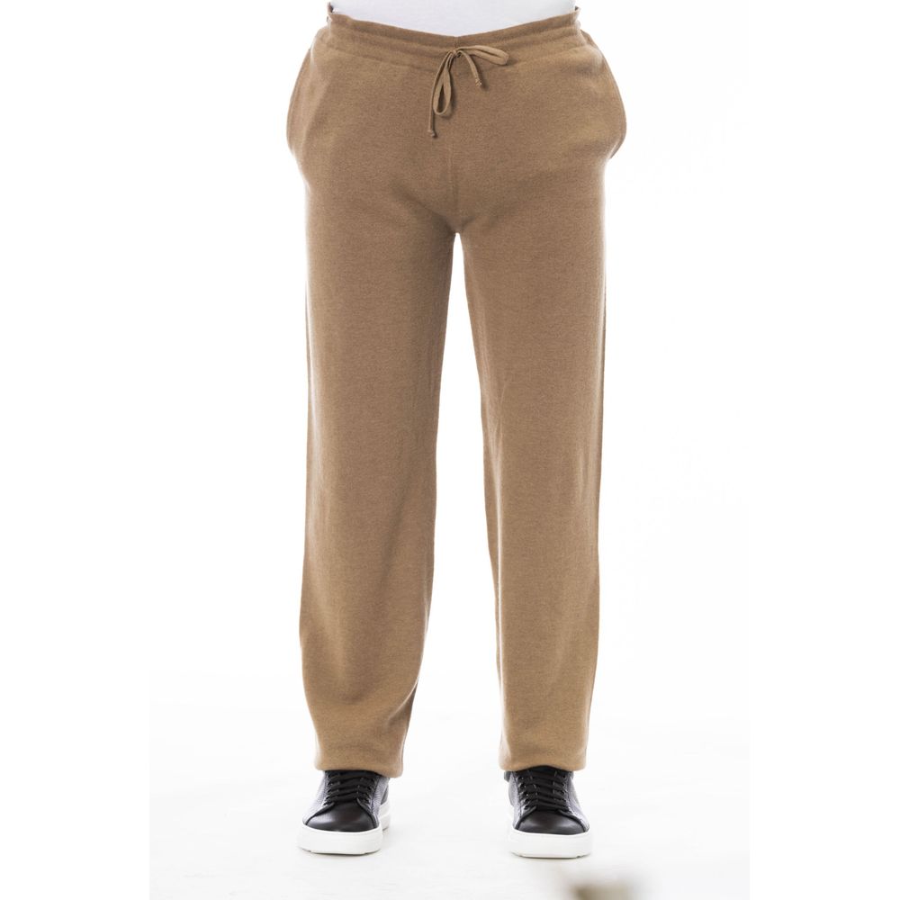 Alpha Studio Beige Linen Men Trouser IT50 | L