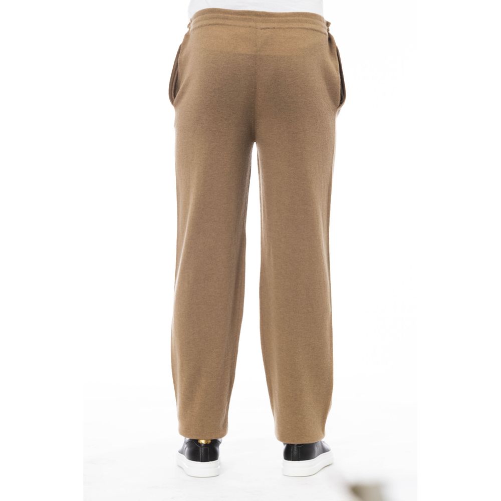 Alpha Studio Beige Linen Men Trouser IT50 | L