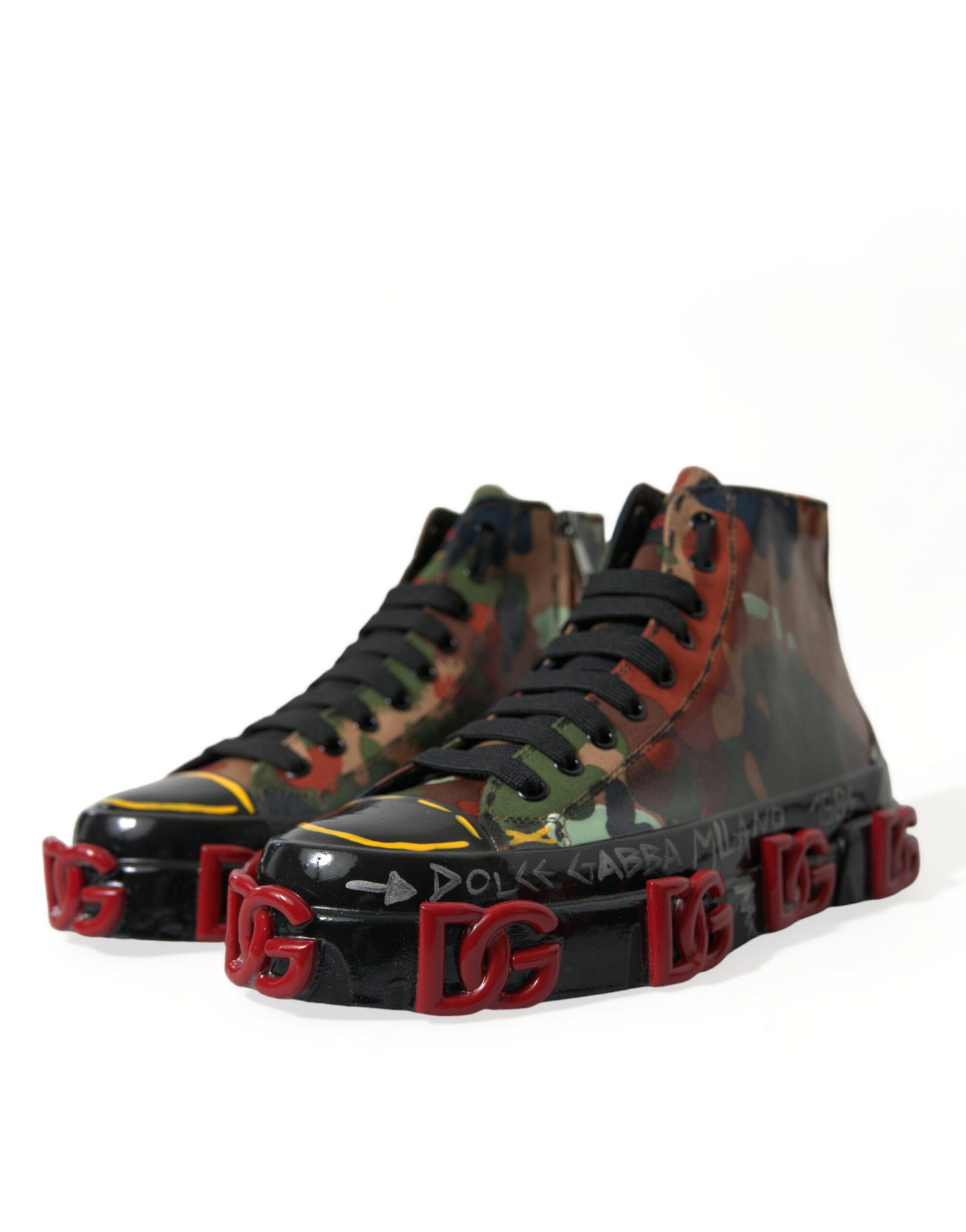 Dolce & Gabbana Multicolor High-Top Sneakers with Luxe Appeal EU40 / US7