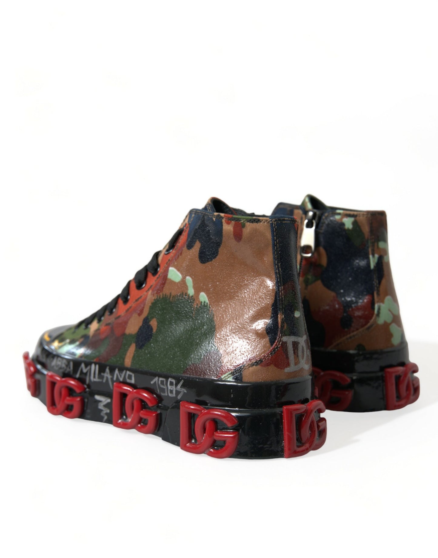 Dolce & Gabbana Multicolor High-Top Sneakers with Luxe Appeal EU40 / US7