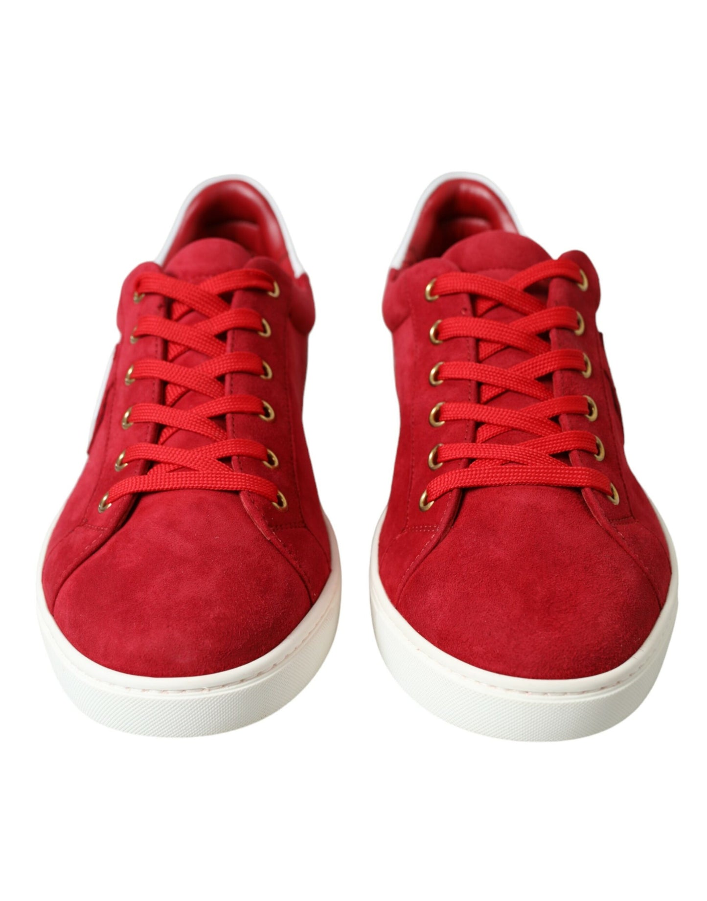 Dolce & Gabbana Elegant Red & White Leather Sneakers EU40.5 / US7.5