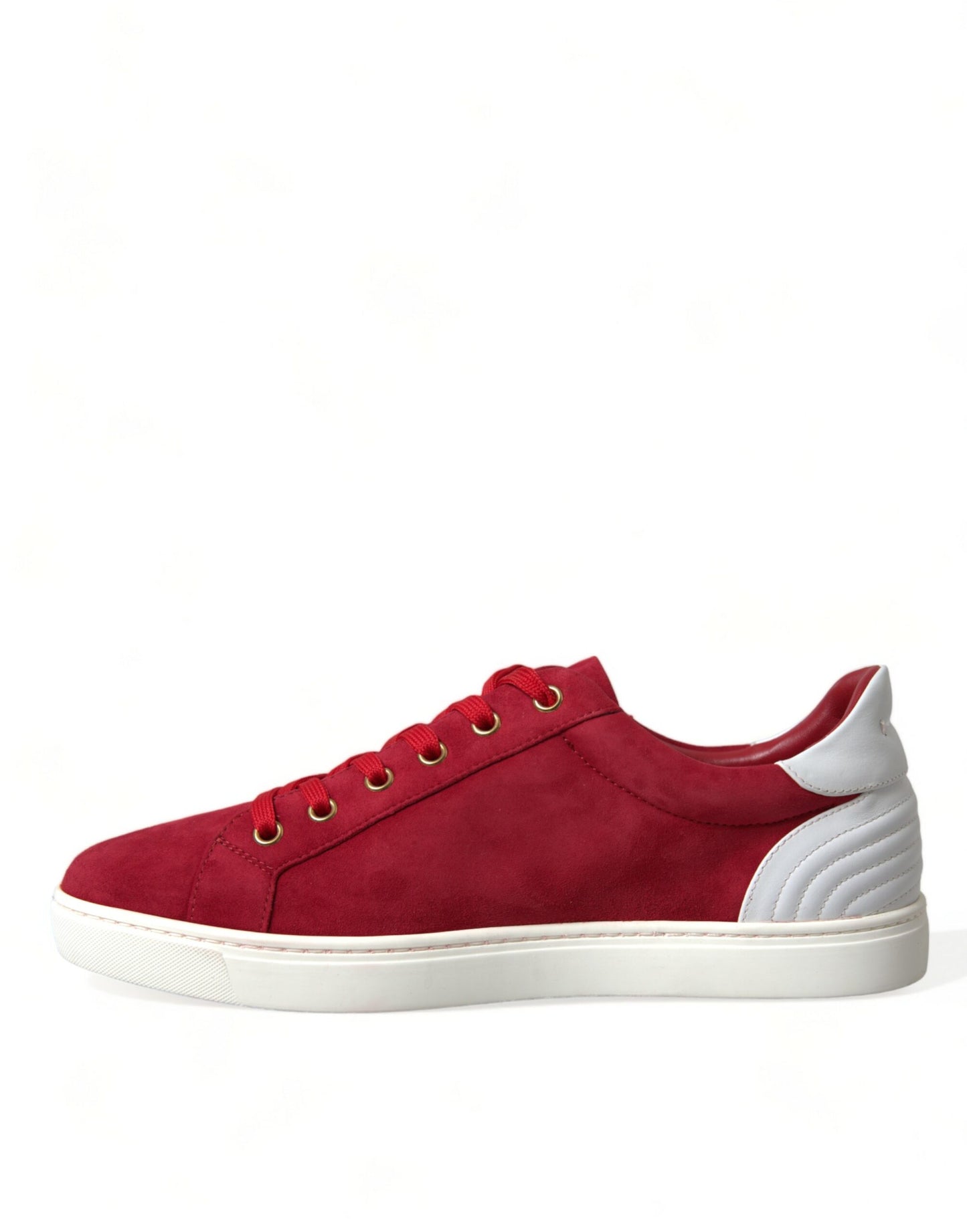 Dolce & Gabbana Elegant Red & White Leather Sneakers EU40.5 / US7.5