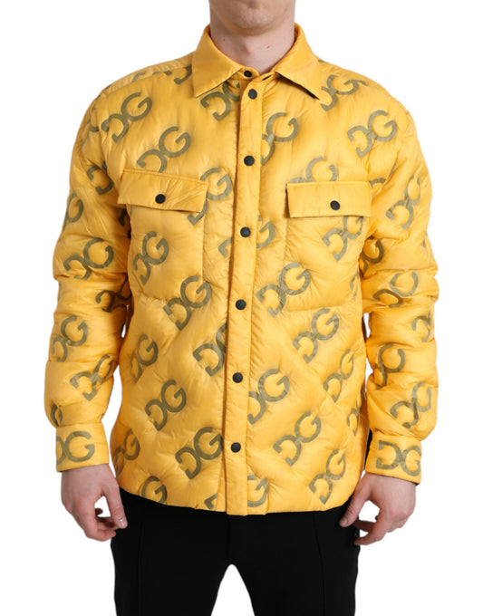 Dolce & Gabbana Elegant Yellow Padded Blouson Jacket IT48 / M