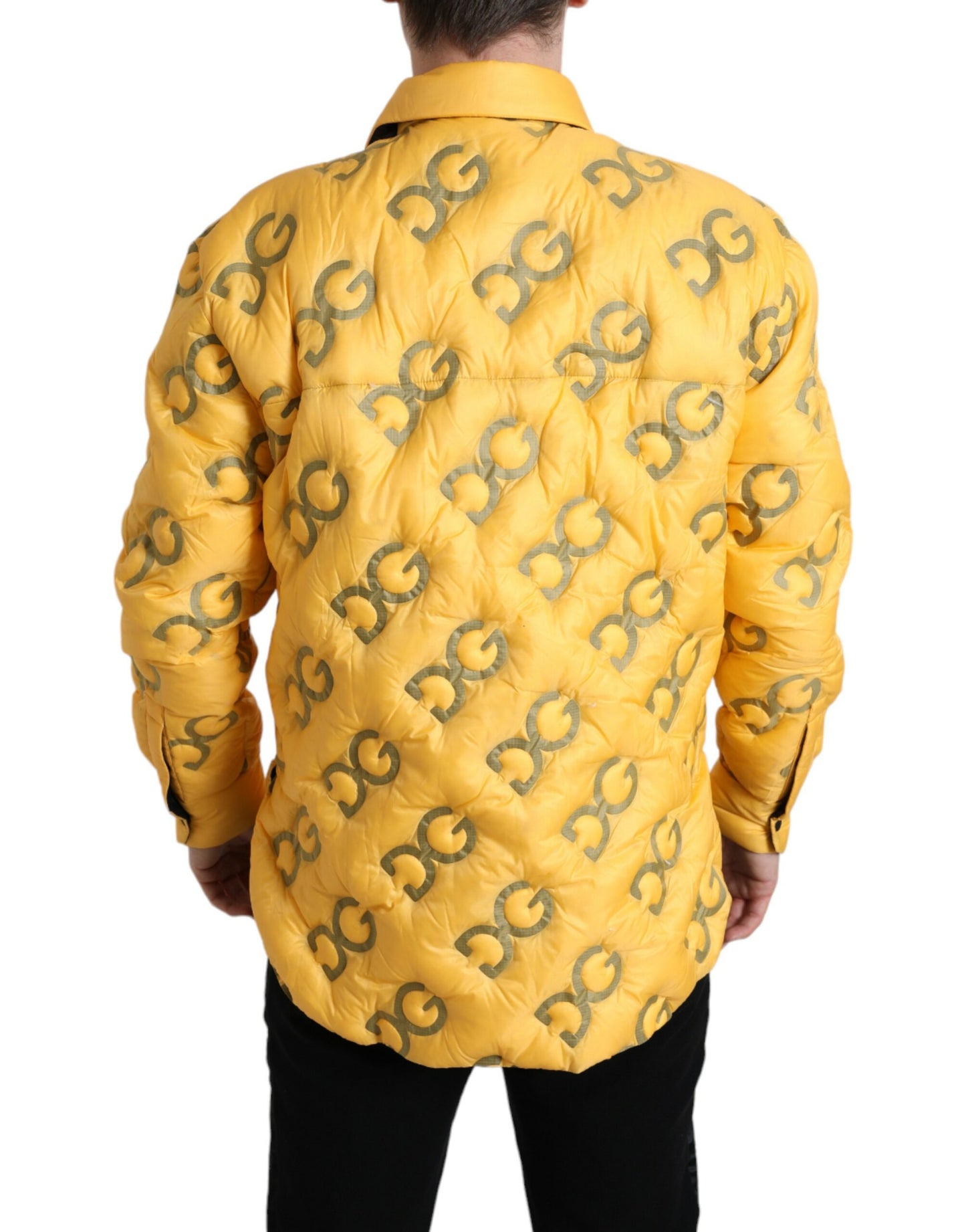 Dolce & Gabbana Elegant Yellow Padded Blouson Jacket IT48 / M