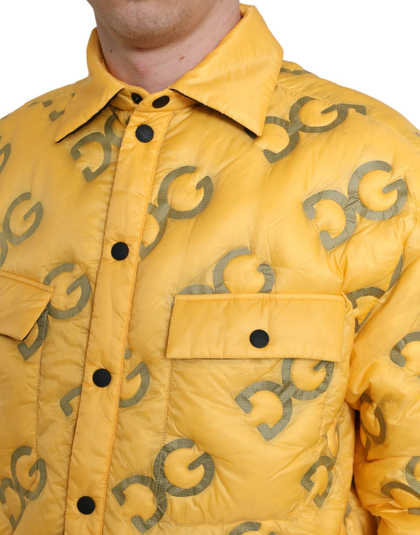 Dolce & Gabbana Elegant Yellow Padded Blouson Jacket IT48 / M