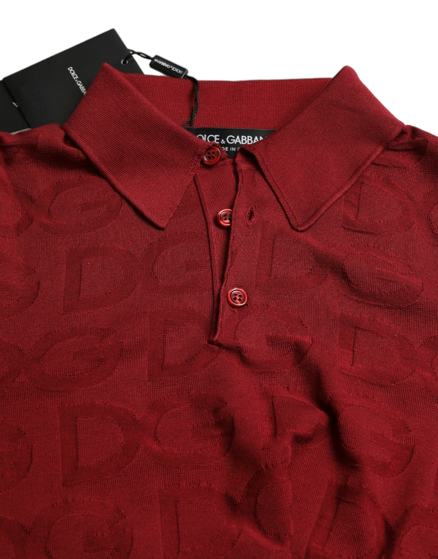 Dolce & Gabbana Elegant Silk Maroon Polo T-Shirt IT44 / XS