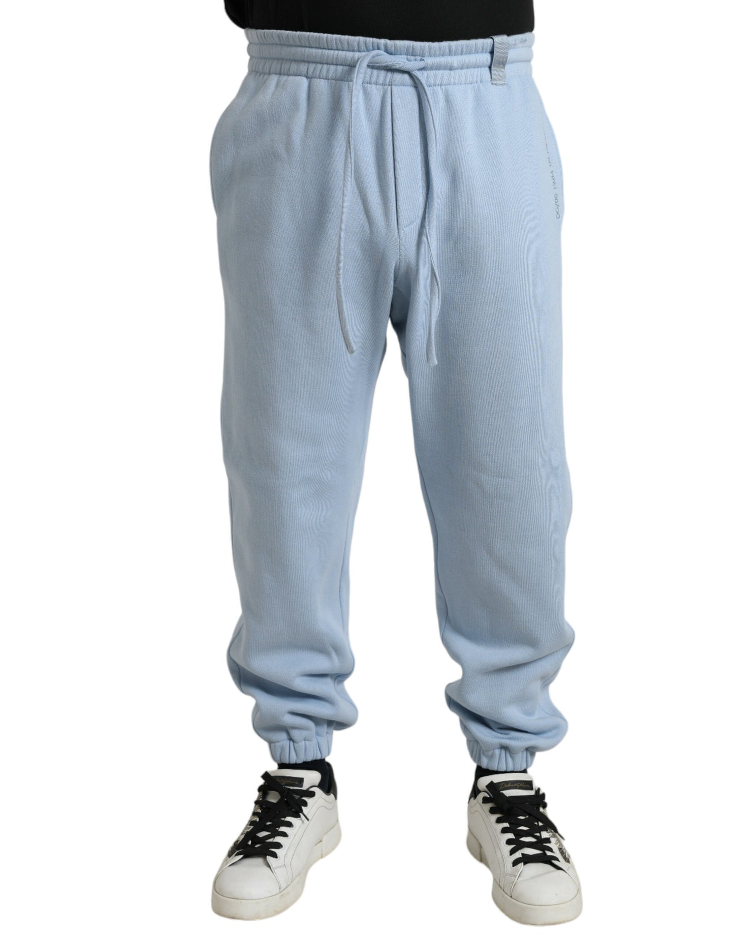 Dolce & Gabbana Elegant Light Blue Cotton Blend Joggers IT48 / M