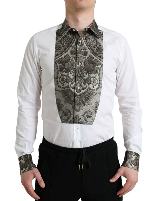 Dolce & Gabbana Elegant Slim Fit French Cuff Dress Shirt IT40 | S