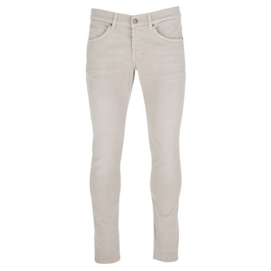 Dondup Chic Beige Stretch Cotton Trousers W32