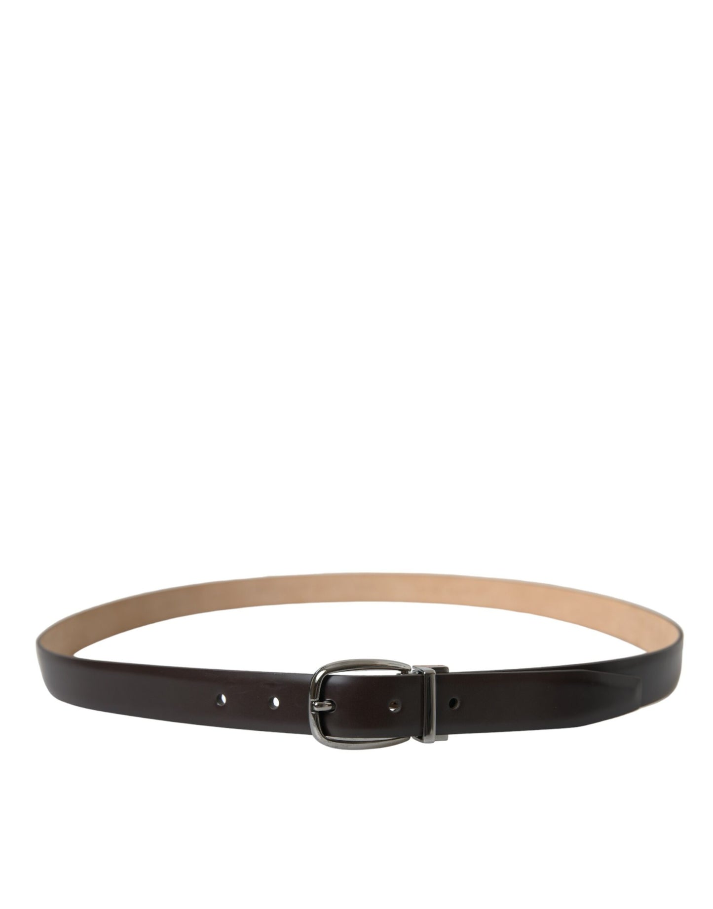 Dolce & Gabbana Elegant Leather Belt with Eye-Catching Buckle