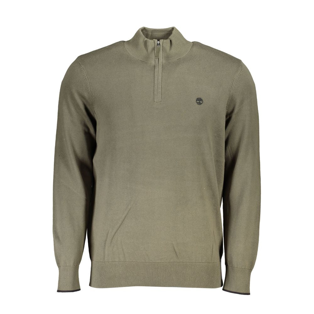 Timberland Organic Cotton Half Zip Sweater - Lush Green