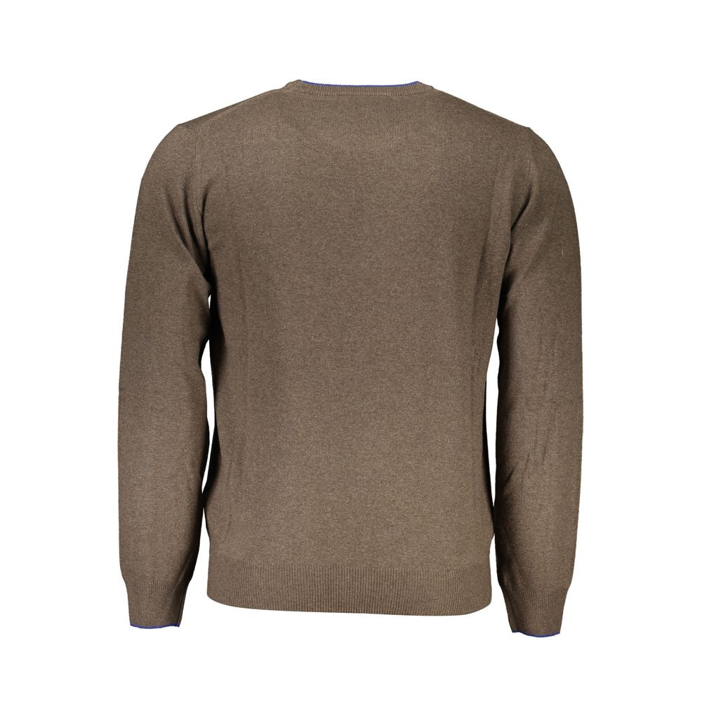 Harmont & Blaine Elegant Crew Neck Contrast Detail Sweater