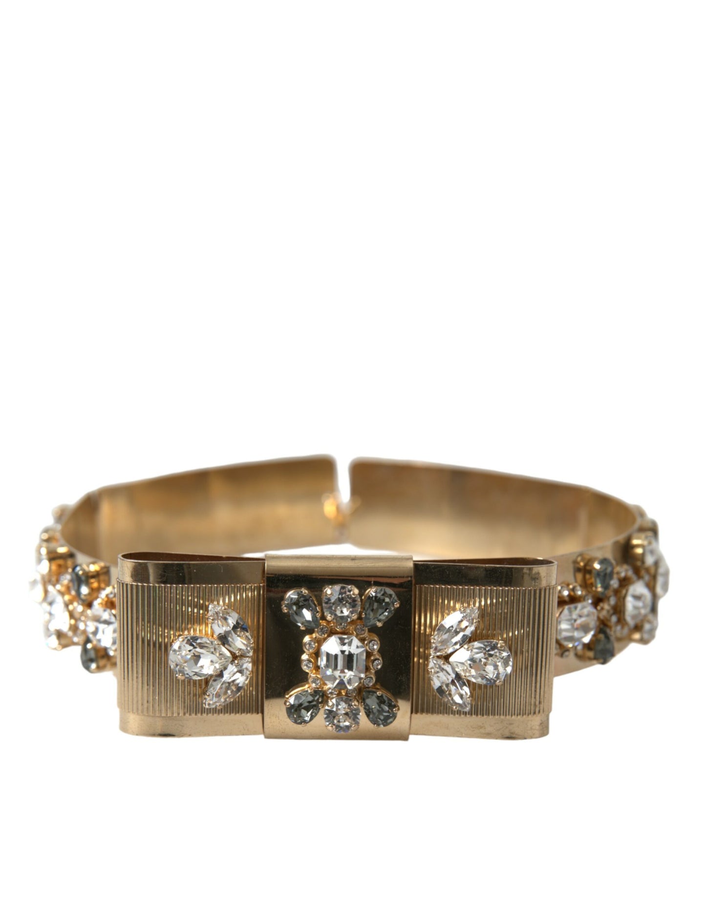 Dolce & Gabbana Gold-Tone Crystal Embellished Waist Belt IT36 / XS