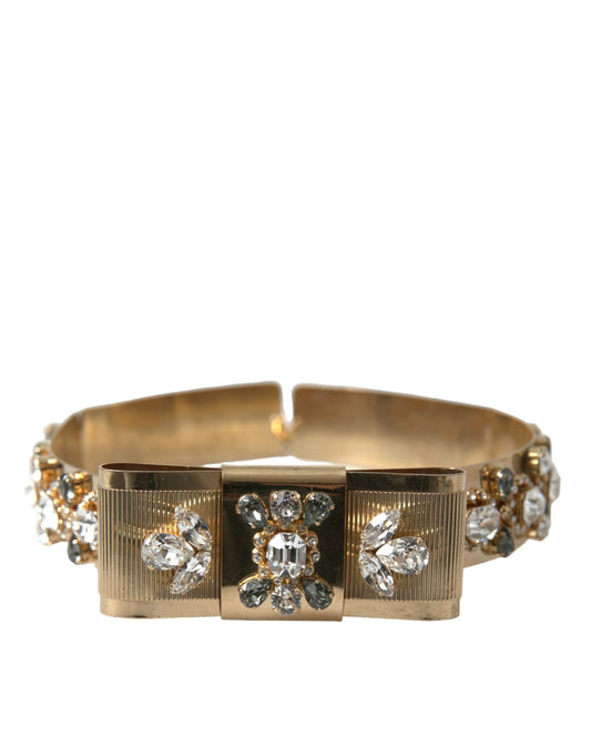 Dolce & Gabbana Gold-Tone Crystal Embellished Waist Belt IT36 / XS