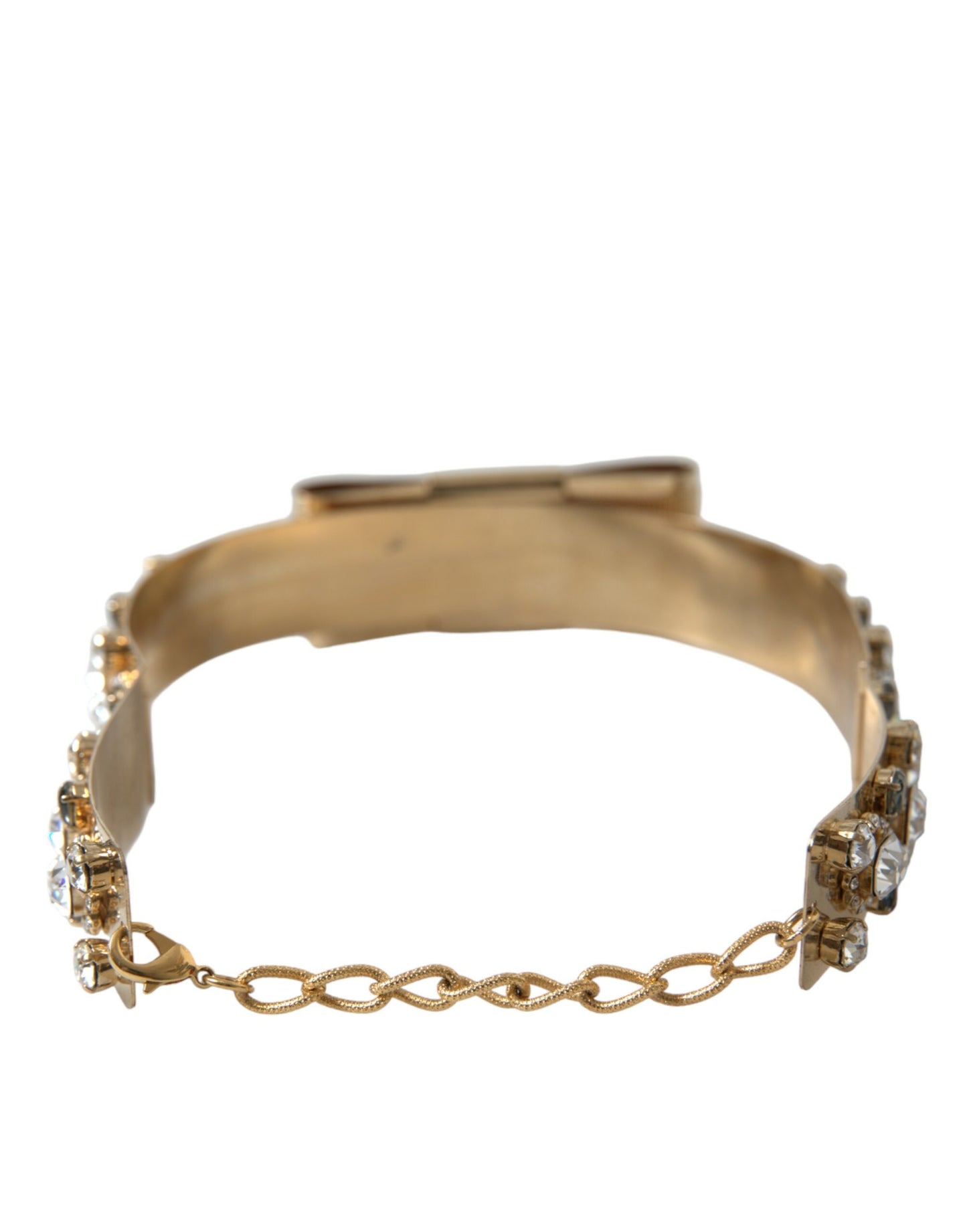 Dolce & Gabbana Gold-Tone Crystal Embellished Waist Belt IT36 / XS