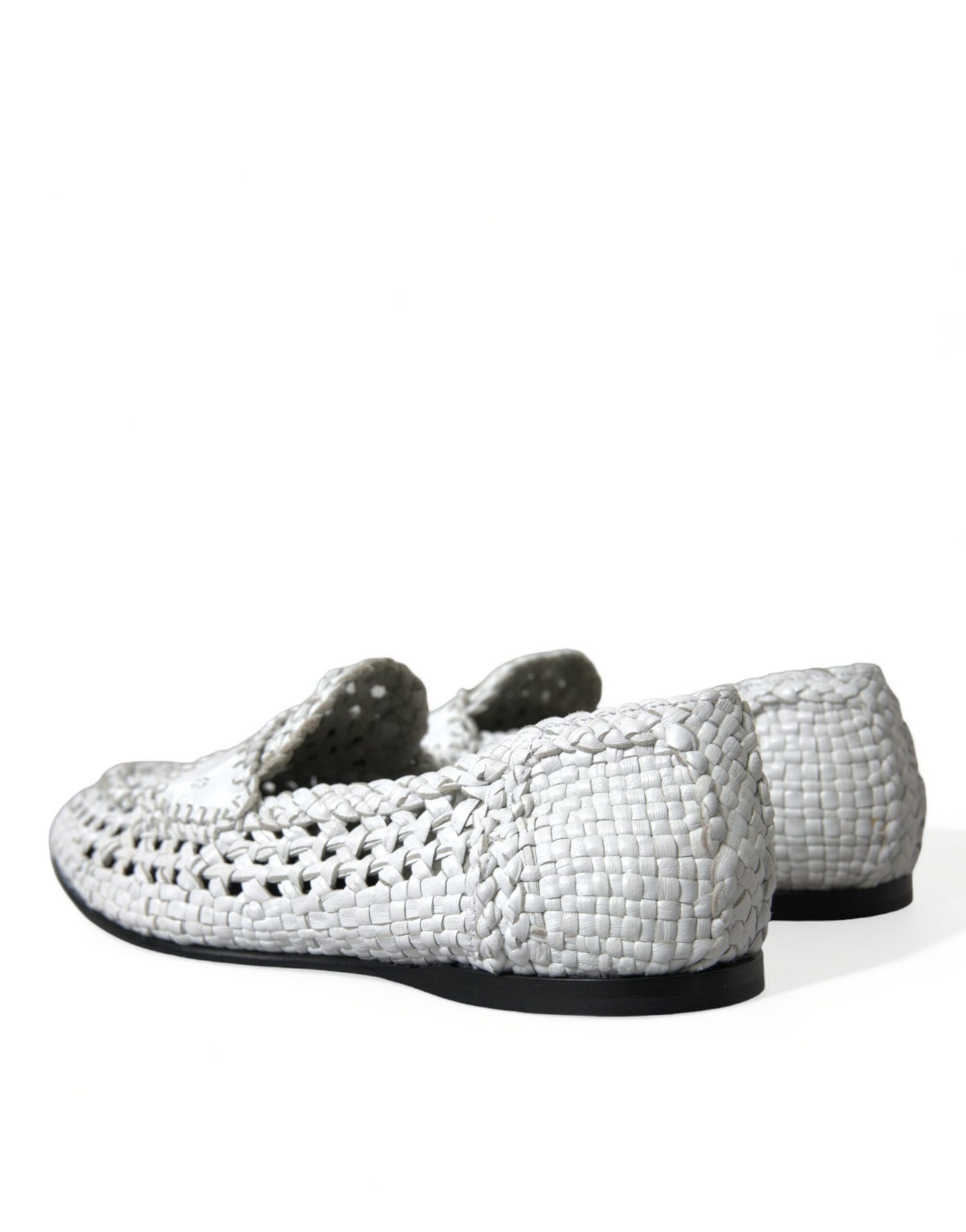 Dolce & Gabbana Elegant White Loafer Slip-Ons EU40.5 / US7.5