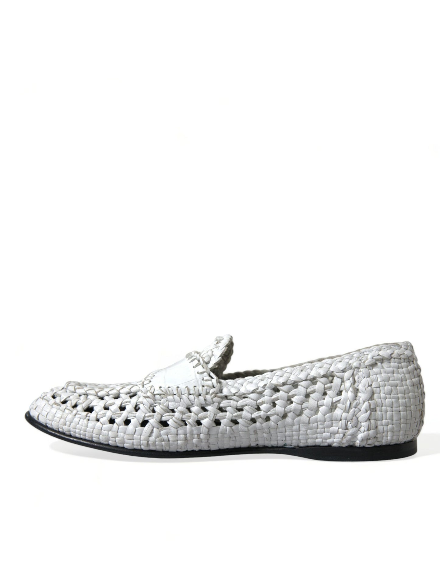 Dolce & Gabbana Elegant White Loafer Slip-Ons EU40.5 / US7.5