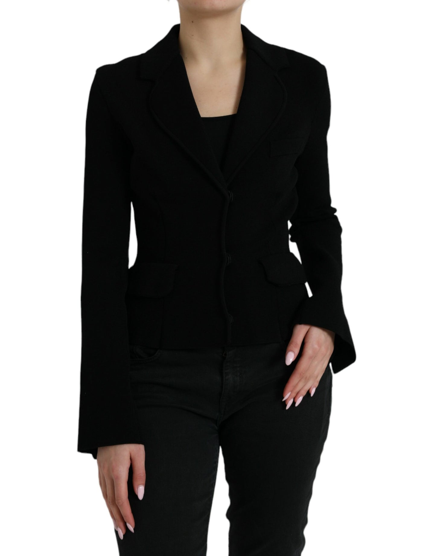 Dolce & Gabbana Elegant Black Designer Blazer for Women  IT40 | S