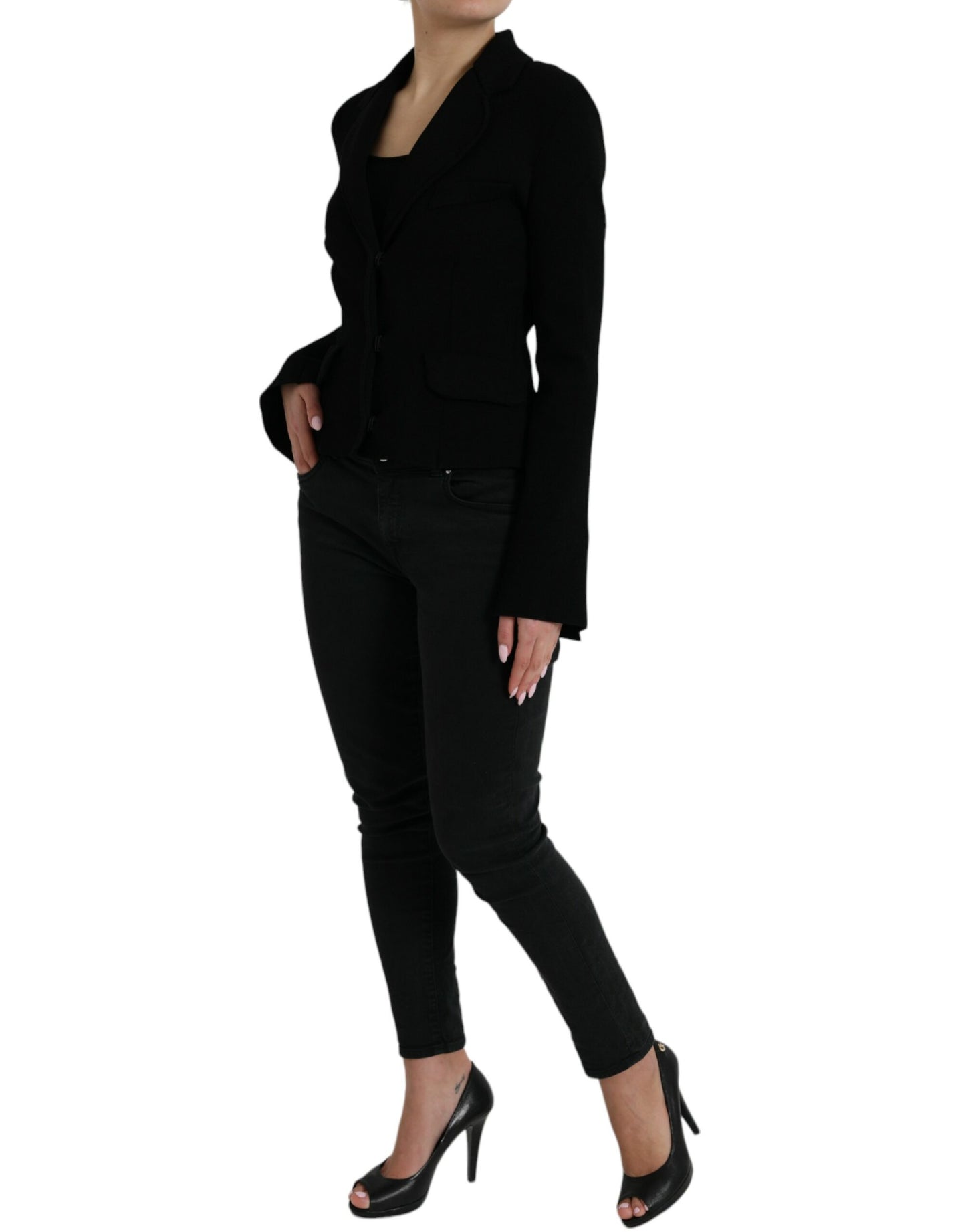 Dolce & Gabbana Elegant Black Designer Blazer for Women  IT40 | S