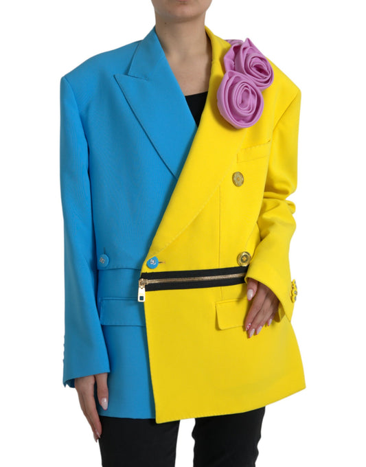 Dolce & Gabbana Multicolor Patchwork Trench Coat Jacket IT40 | S