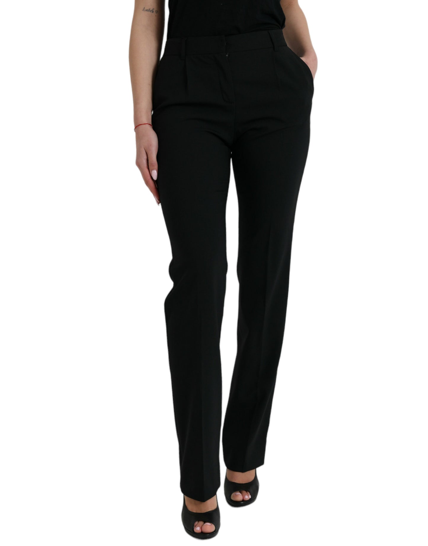 Dolce & Gabbana Elegant Tapered Wool Trousers IT38 / XS