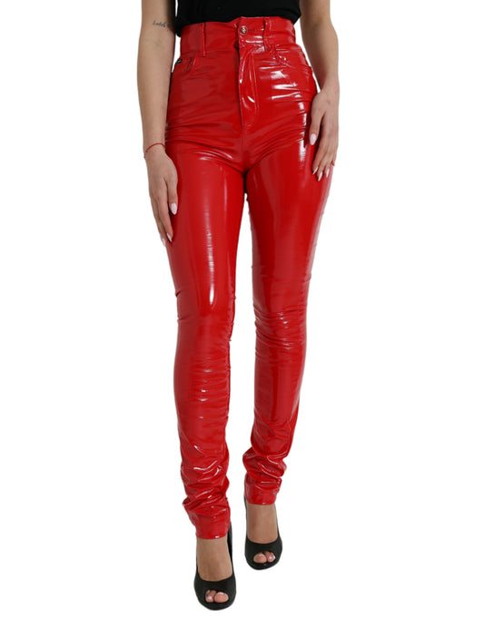 Dolce & Gabbana Chic Red High Waist Skinny Pants IT40 / S