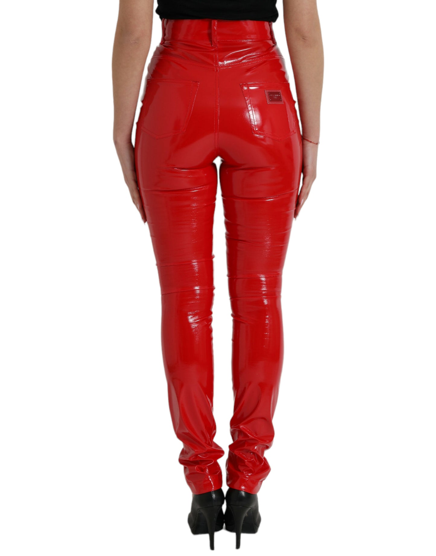 Dolce & Gabbana Chic Red High Waist Skinny Pants IT40 / S