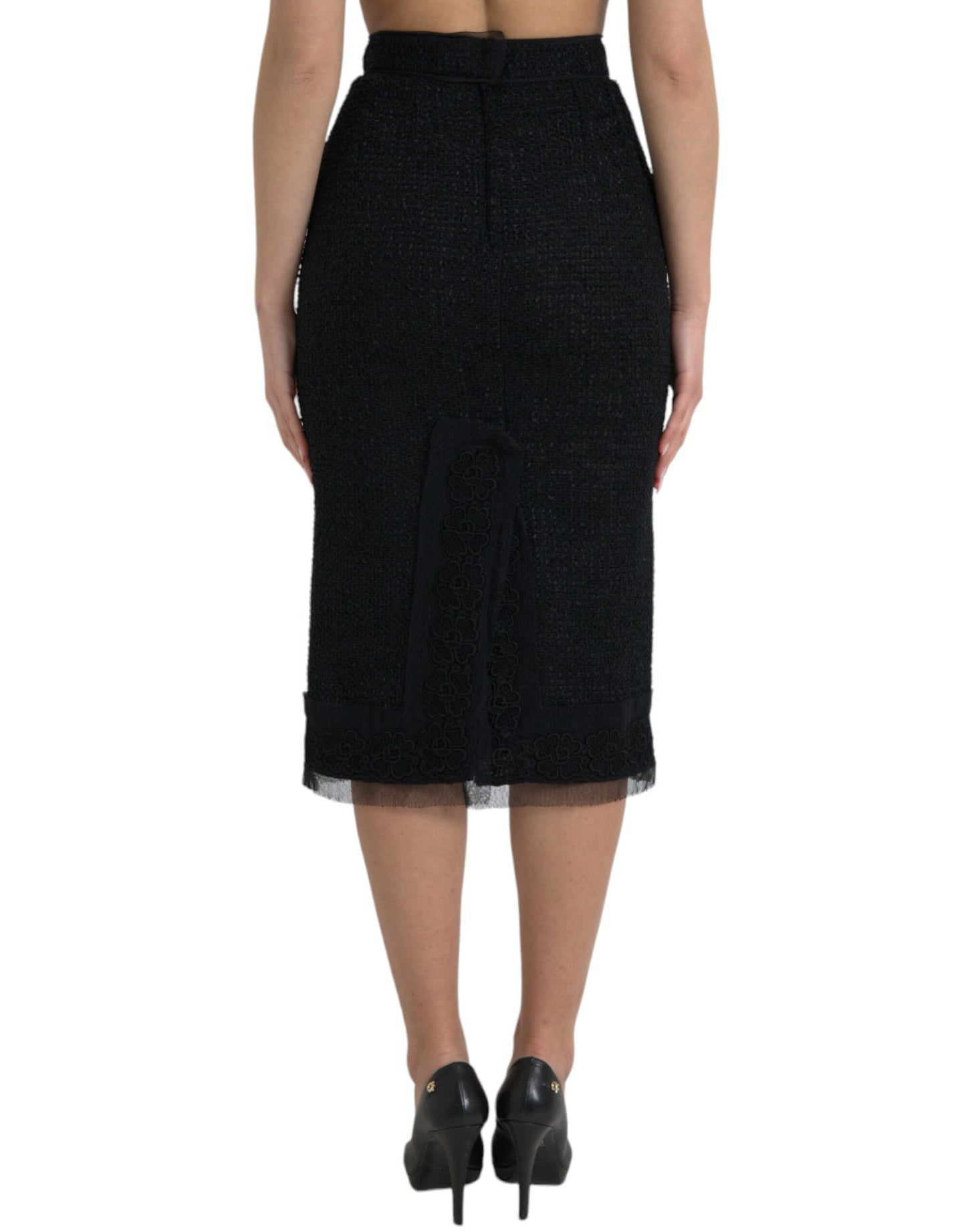 Dolce & Gabbana Elegant High Waist Midi Skirt IT40 | S