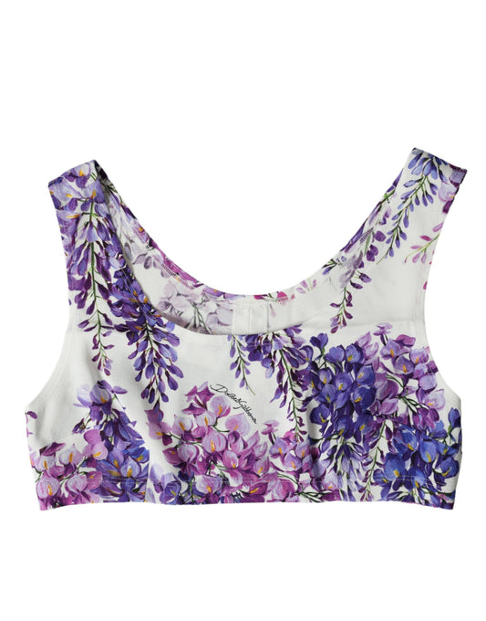 Dolce & Gabbana Elegant Floral Cropped Top IT40 | S