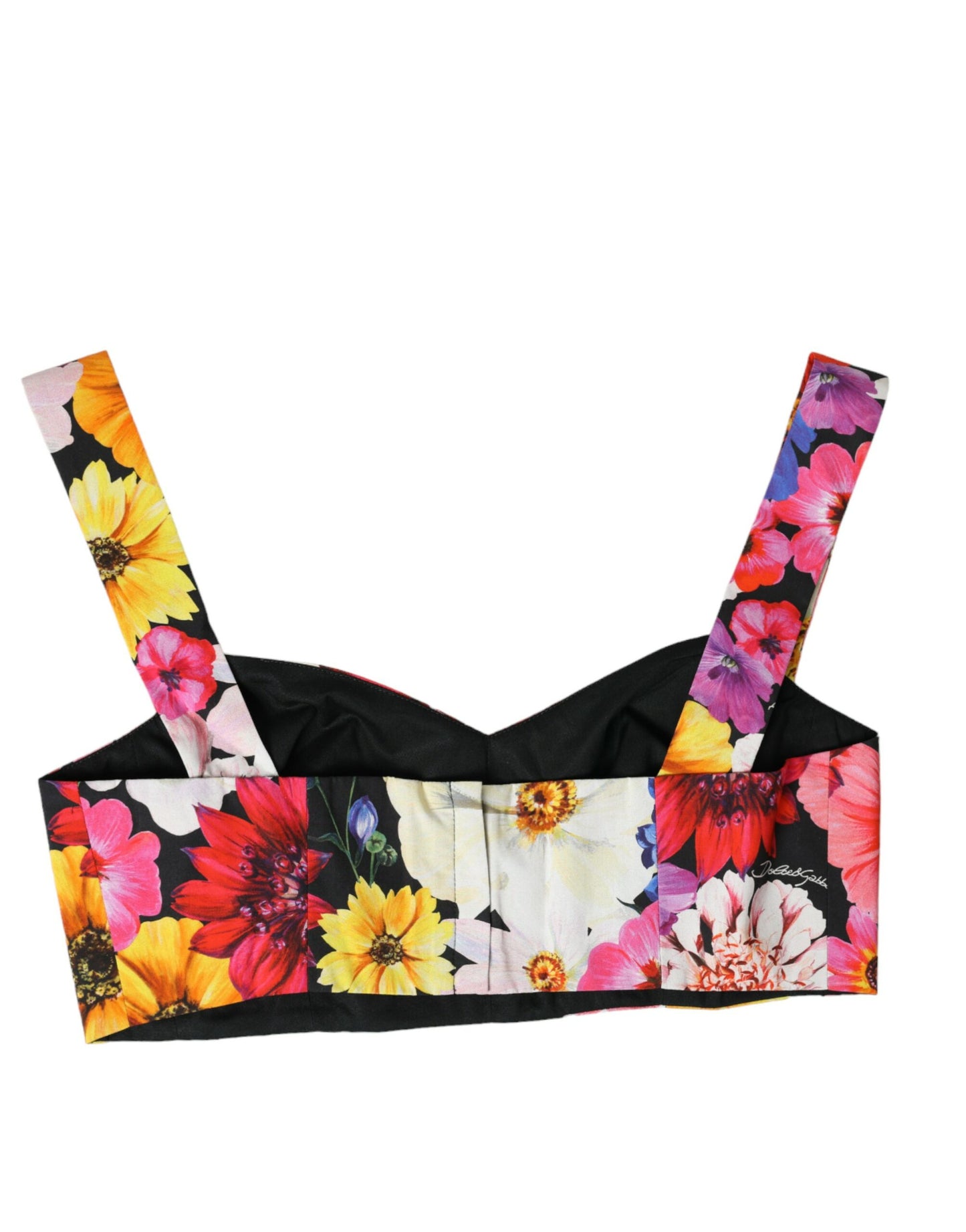 Dolce & Gabbana Exquisite Floral Bustier Crop Top IT36 / XXS