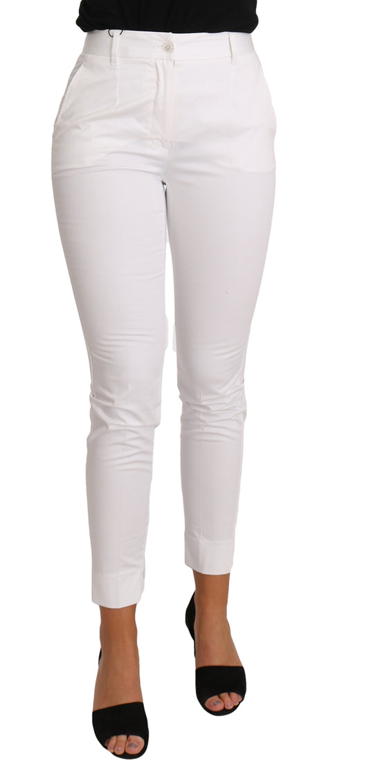 Dolce & Gabbana Chic White Slim Dress Pants IT36 / XS