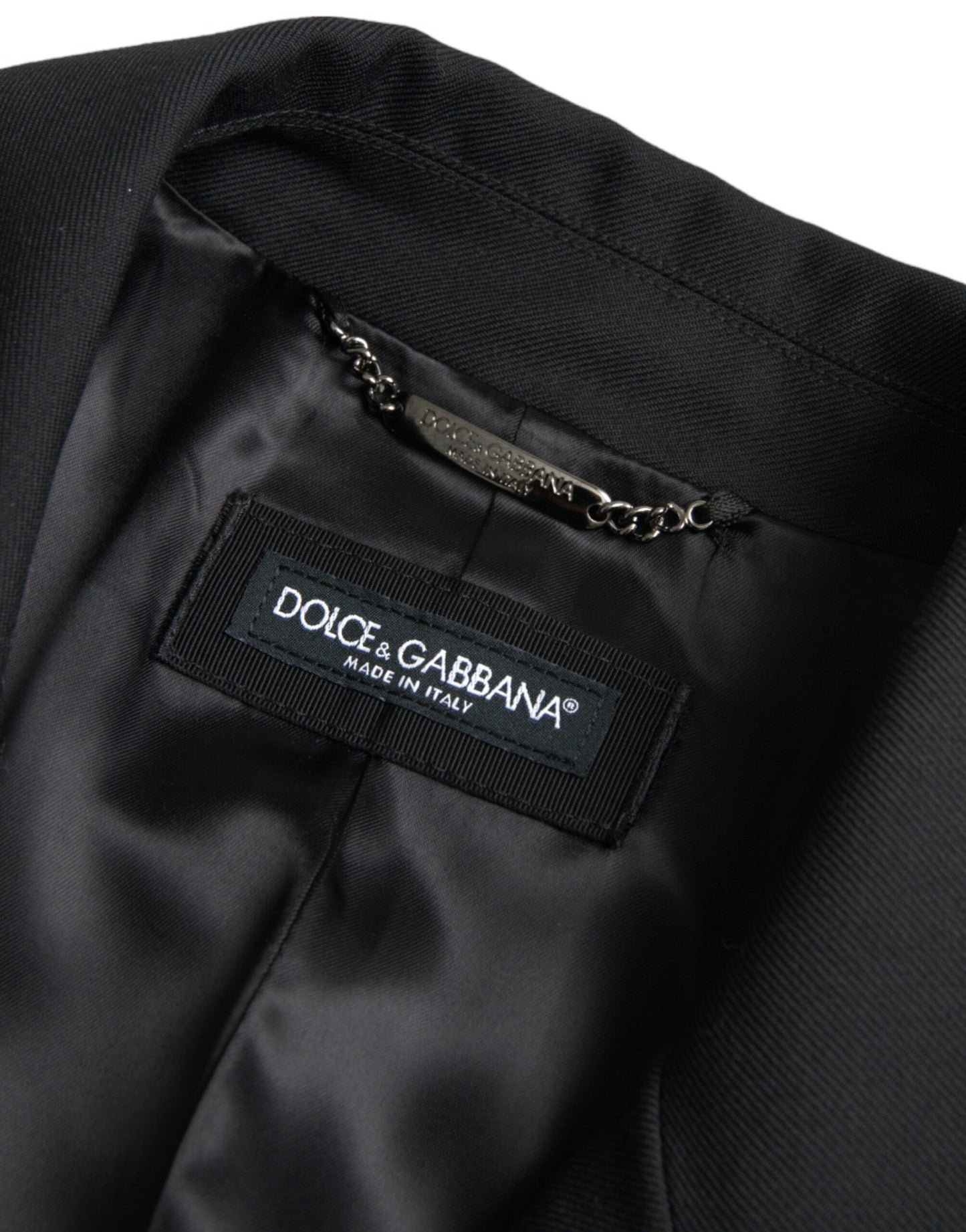 Dolce & Gabbana Black Double Breasted Trench Coat Jacket IT50 / L