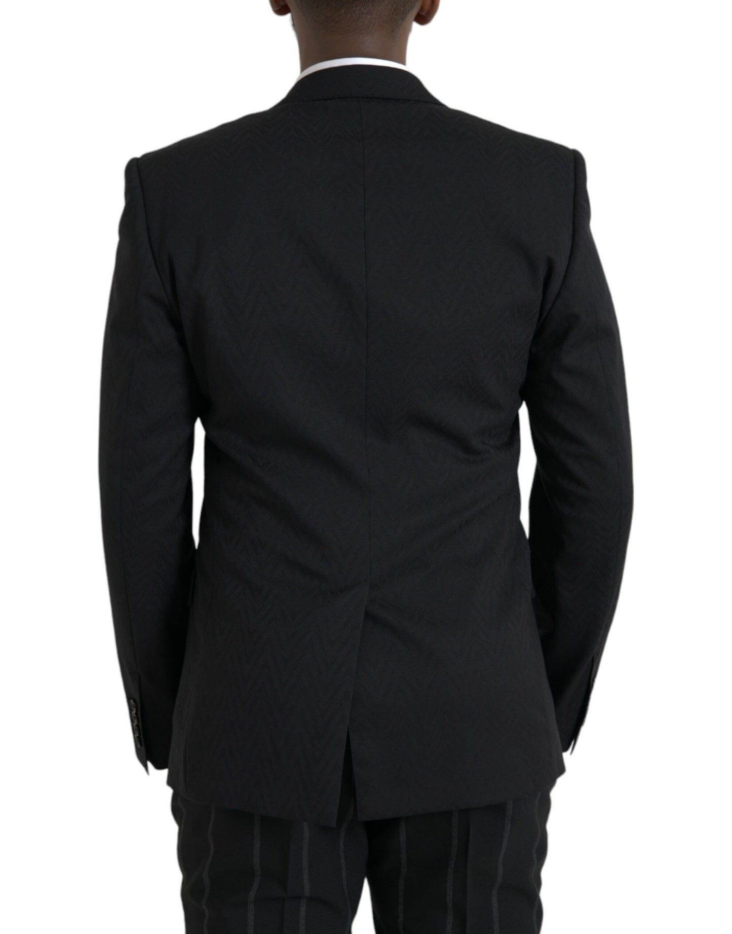 Dolce & Gabbana Black MARTINI Slim Fit Jacket Coat Blazer IT48 / M