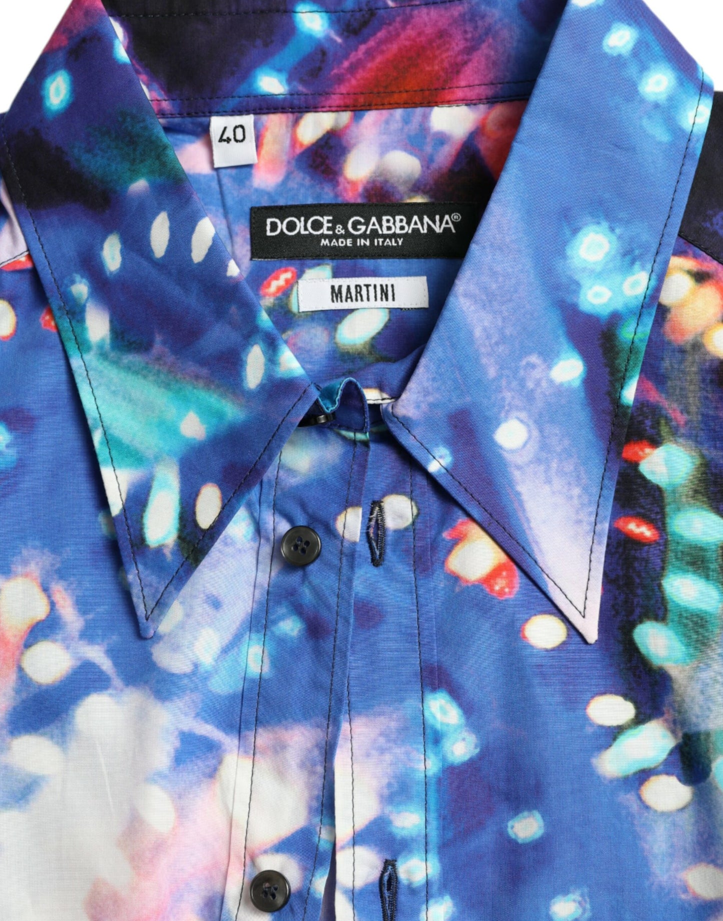 Dolce & Gabbana Multicolor Luminarie Slim MARTINI Shirt IT40 | M