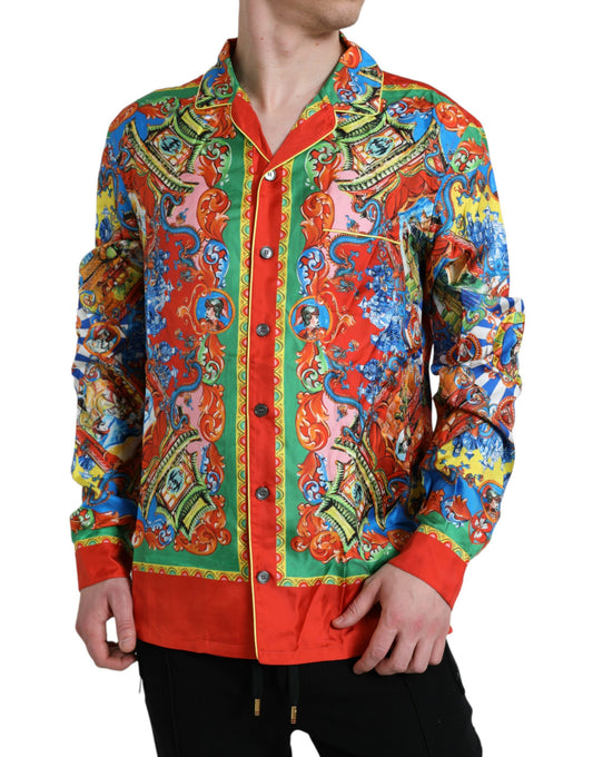 Dolce & Gabbana Multicolor Patterned Button Down Casual Shirt IT5 / M