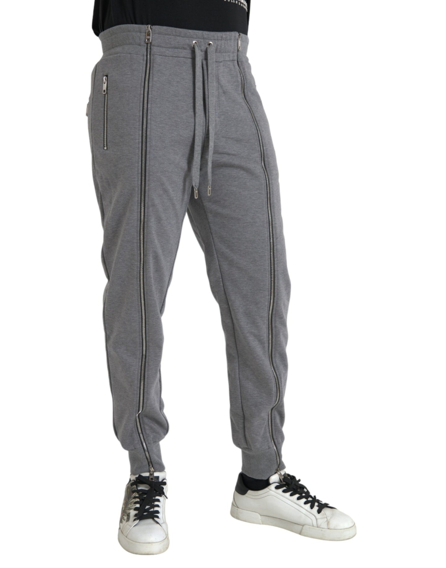 Dolce & Gabbana Gray Cotton Jogger Skinny Sweatpants Pants IT48 / M