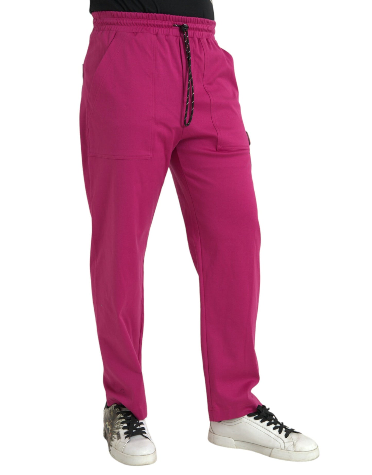 Dolce & Gabbana Pink Logo Cargo Cotton Jogger Sweatpants Pants IT48 / M