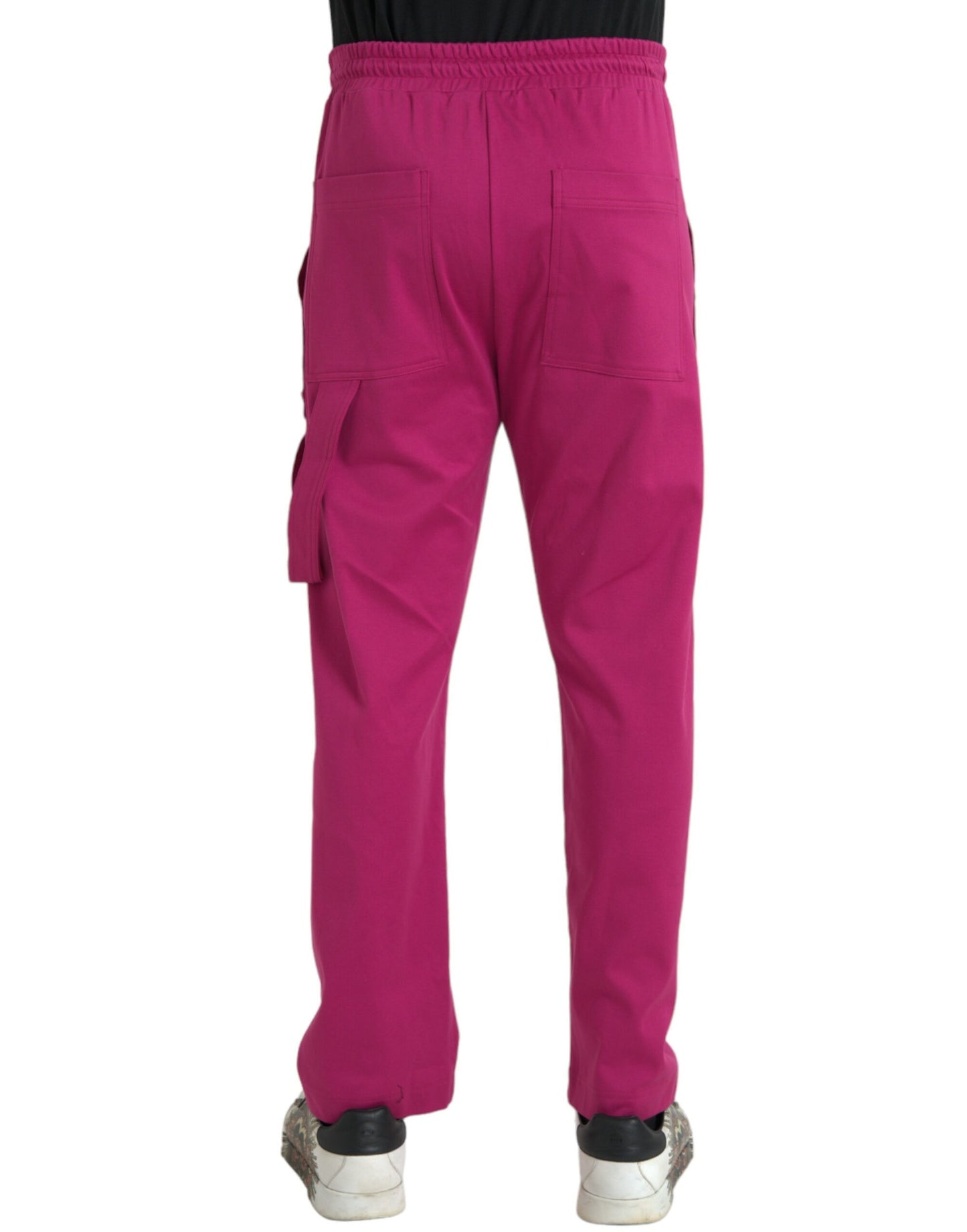 Dolce & Gabbana Pink Logo Cargo Cotton Jogger Sweatpants Pants IT48 / M